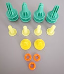 Various plastic products which are made from a molds